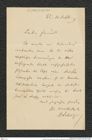 Nachlass Franz Steindachner, Brief von Scherzer an Franz Steindachner (10.10.XXXX), Inv.Nr. 448.01, Seite 1